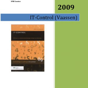 Samenvatting IT-Control Vaassen