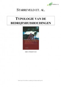 TYPOLOGIE VAN DE BEDRIJFSHUISHOUDINGEN