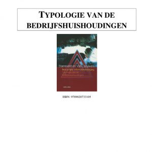 TYPOLOGIE VAN DE BEDRIJFSHUISHOUDINGEN