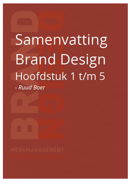 Samenvatting Brand design H1 tm 5