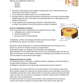 Samenvatting biologie voor jou VWO 5 Thema 4 Planten