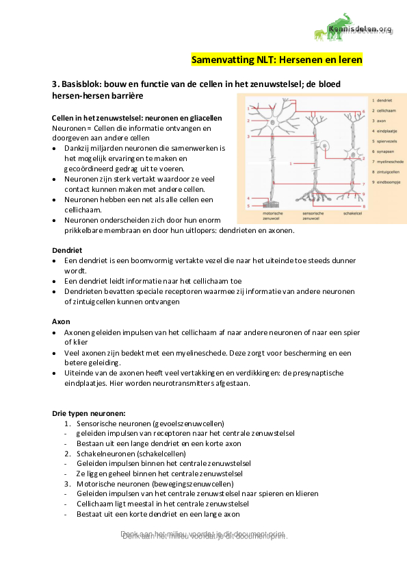 Samenvatting leren