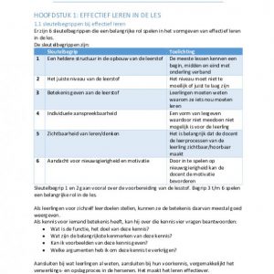 Samenvatting Effectief Leren