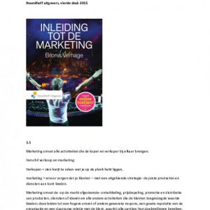Samenvatting Inleiding tot de marketing
