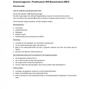 WFT proefexamen basismodule