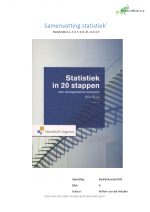 Samenvatting statistiek in 20 stappen blok 6 Bedrijfskunde MER