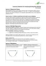 Statistics for Analyzing Existing Data Exam Summary (STAT3)