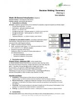 Decision Making I Exam Summary