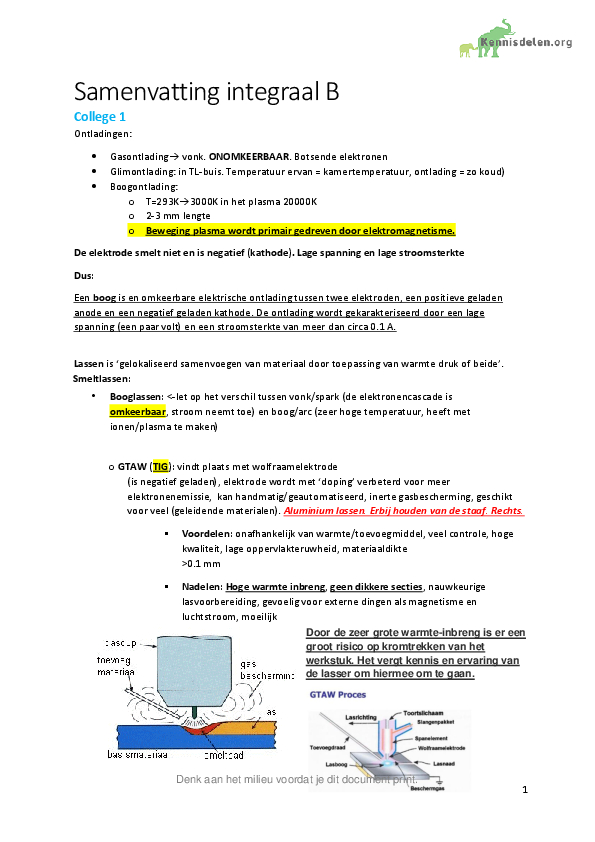 Samenvatting Integraal B 2017/2018