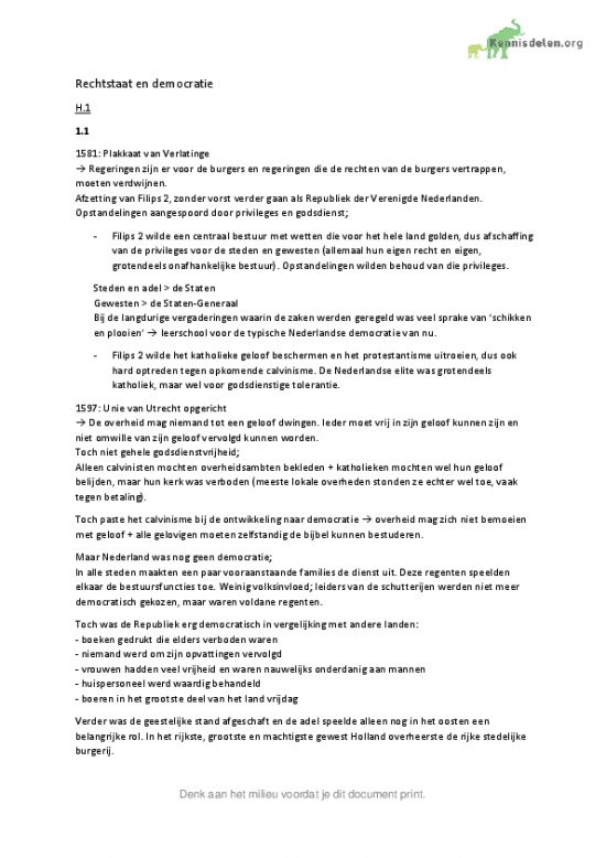 Rechtsstaat en democratie