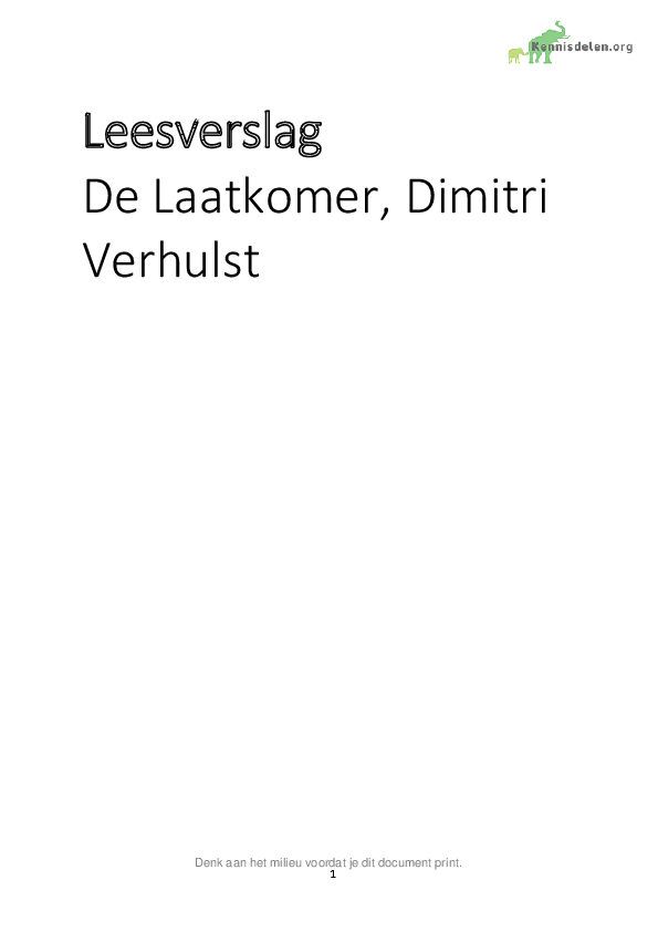 De Laatkomer