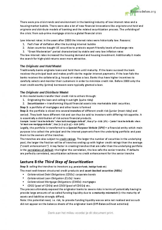 PPLE Money and Banking Exam Summary KennisDelen