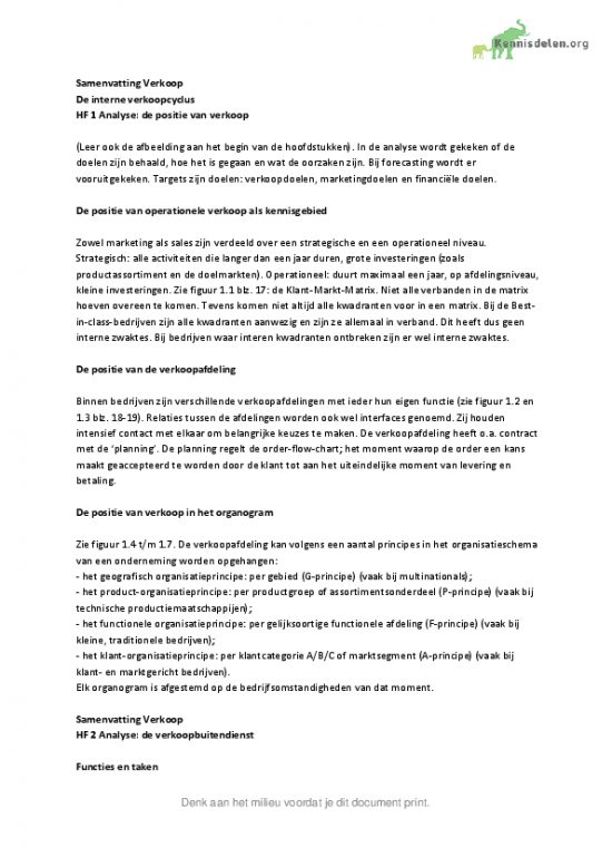 De operationele verkoopcyclus