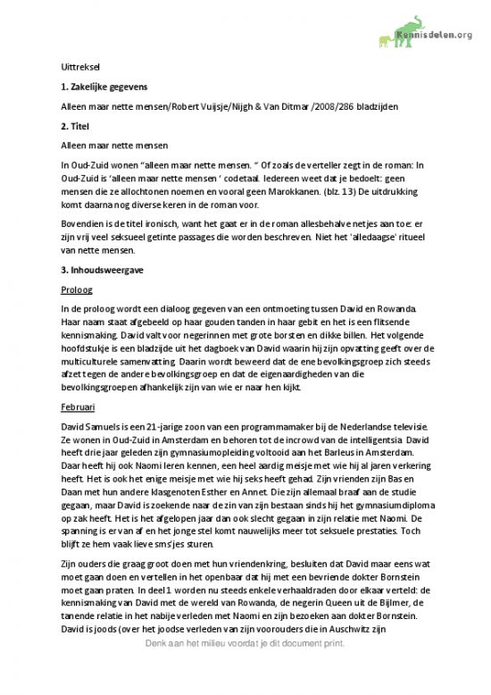 Alleen maar nette mensen
