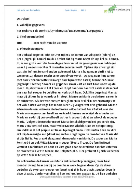 Het recht van de sterkste
