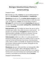 Biologie samenvatting bloedsomloop havo 3