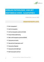 PATHOLOGIE VERSLAG OVER SLAAPAPNEU