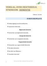 PATHOLOGIE VERSLAG OVER ZIEKTEBEELD DEMENTIE