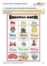 Question words: interrogative pronouns