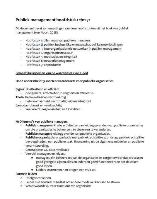 Publiek management